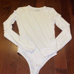 white longsleeve bodysuit